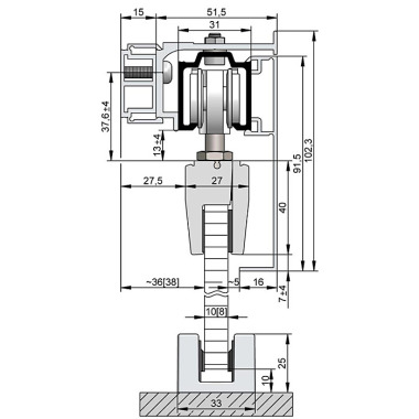 Woelm HELM Paar afdekkappen 66 x 102 mm, EV1 geanodiseerd 006380