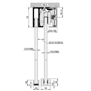 Woelm HELM GT-S 150 Paar afdekkappen 85 x 69 mm, EV1 geanodiseerd, rechts/links 0058315