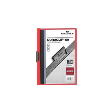 DURABLE Klemmmappe DURACL IP 60 220903 DIN A4 Hartf olie rot 125010030