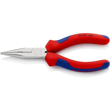 Flachrundzange L.140mm flach/rund ger.Mehrkomp.-Hüllen KNIPEX 25 05 140