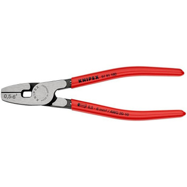 Aderendhülsenzange L.180mm 0,5-6,0 (AWG 20-10) mm² pol.Ku.-Überzug f.Aderendhülsen KNIPEX 97 81 180