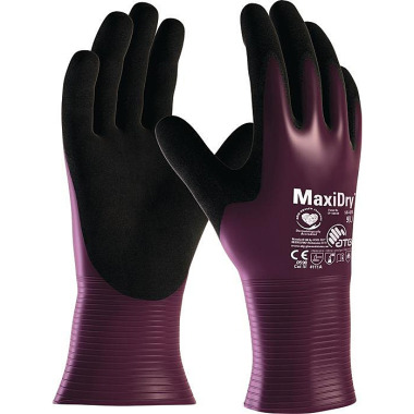 Chemiehandschuh MaxiDry® 56-426 Gr.7 lila/schwarz EN 388 PSA III ATG 2373-7