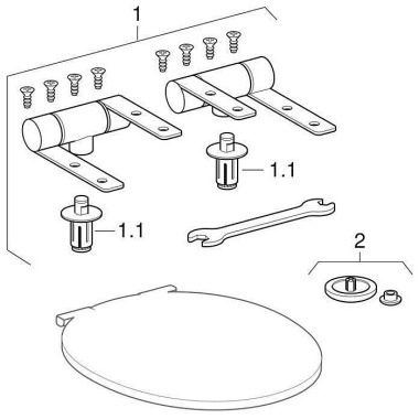 Geberit WC-Sitz CASSINI m De abnehmbar mit Absenka utomatik weiß 575210000