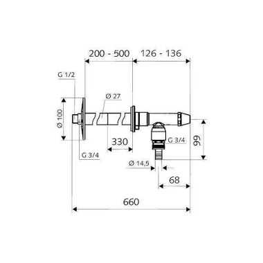 Schell Außenwandarmatur P OLAR II Set frsi Installa tionsbausatz m Rohrbel. m ch 039980399