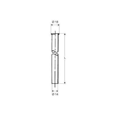 Schell Kupferrohr 14 mm f ür 1/2", Bördel 18mm, chr om 500mm 497260699