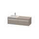 Duravit Waschtischunterba u KETHO 550x1400x426mm WT links basalt matt KT6797L4343