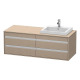 Duravit Waschtischunterba u KETHO 550x1400x496mm Wa schtisch rechts leinen KT6757R7575