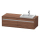 Duravit Waschtischunterba u KETHO 550x1400x426mm WT rechts nussbaum dunkel KT6797R2121