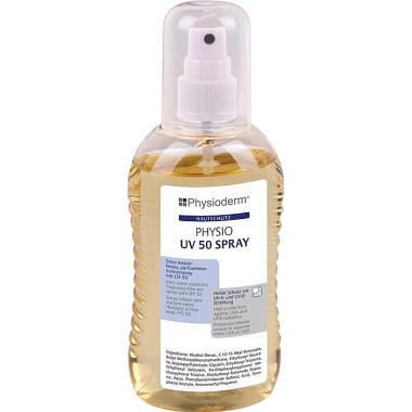 Hautschutzspray PHYSIO UV 50 SPRAY 200ml ext.wasserfest,fettfrei Pumpflasche 14286001