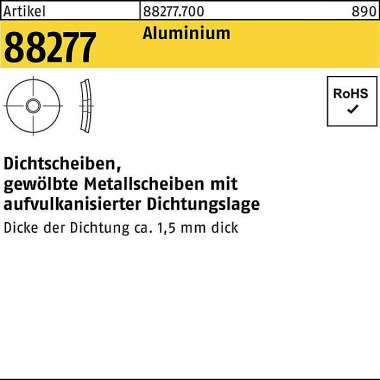 Dichtscheibe R 88277 Dich tungslage 16x 6,8x 1 Alum inium 1000 Stück 882777000160000