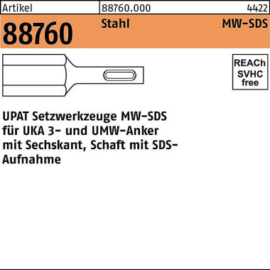 Setzwerkzeug R 88760 MW-S DS M8-M16 Stahl 1 Stück U PAT 887600000000000