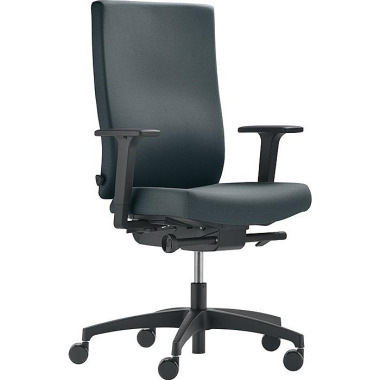 Bürodrehstuhl m.Synchr.-Techn.Sitztiefe 380-440mm grau 400-520mm 4876 A246KGS R75WGS 077.030