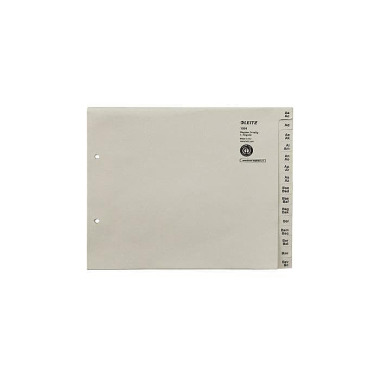 Leitz Registerserie 13240 085 DIN A4 A-Z für 24Ordn er Tauenpapier grau 121015780