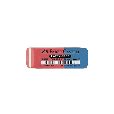 Faber-Castell Radierer 18 7040 18x8x54mm Kautschuk rot/blau 317280200