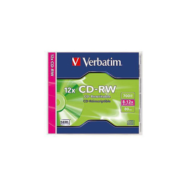 Verbatim CD-RW 43148 8-12 x 700MB 80Min. Jewelcase 10 St./Pack. 183656500