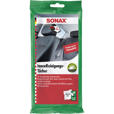 Sonax InnenReinigungsTücher Innenraum Pflegetuch Auto 10 Stück 04159000