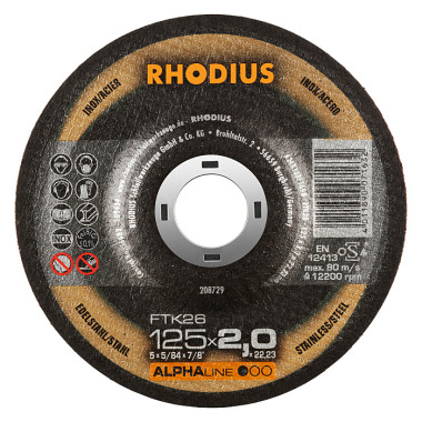 Rhodius Freihandtrennscheibe FTK26 ALPHAline, 115 x 2,0 x 22,23mm 208728 (T-8259)