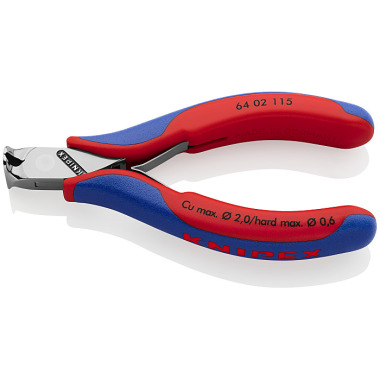 Knipex Electronics End Cutting Nipper with multi-component grips 115mm 64 02 115