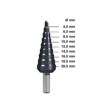 Ruko Trappenboren HSS-TiAlN, CBN geslepen, met 3 sneden 101351F