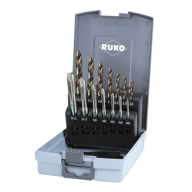 Ruko MGB set Flowstep TIP HSSCo 14 stuks M3-M12 in rozetdoos 259048ERO