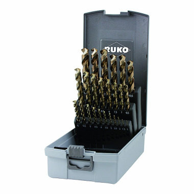 Ruko Spiraalborenset DIN 338 UNI D.1-13x0,5mm HSS-Co5 25-delig. 228215RO