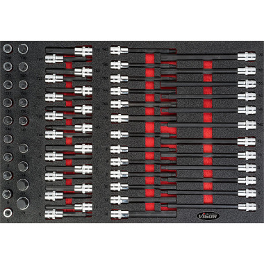 Vigor Schroevendraaierbitset - aantal gereedschappen: 62 V4727