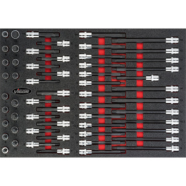 Vigor Schroevendraaierbitset - aantal gereedschappen: 58 V4729