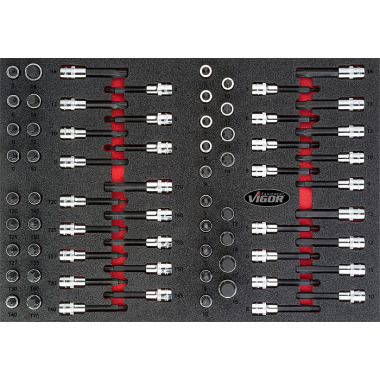 Vigor Schroevendraaierbitset - aantal gereedschappen: 70 V4753
