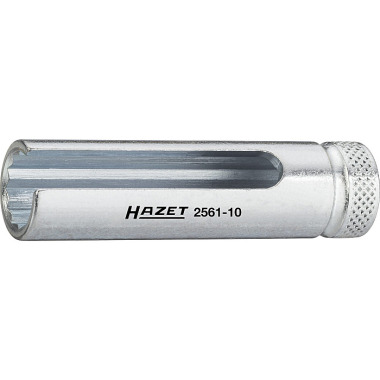 HAZET Turbocompressor dopsleutelinzetstuk (dubbele zeskant) - vierkant hol 6,3 mm (1/4 inch) - extern dubbel zeskantprofiel - 10 mm 2561-10