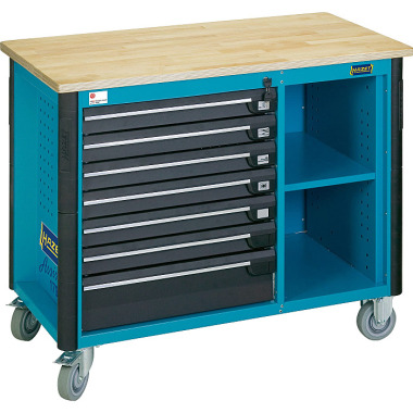 HAZET Verrijdbare werkbank - platte laden: 6x 80x527x398 mm - hoge laden: 1x 165x527x398 mm 179W-7