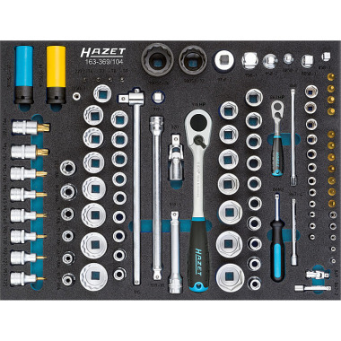 HAZET Gereedschapsassortiment - aantal gereedschappen: 104 163-369/104