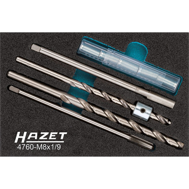 HAZET Reparatieset voor gloeibougies - aantal gereedschappen: 9 4760-M8X1/9