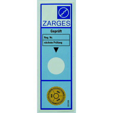 Zarges Test sticker 891209