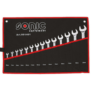 Sonic Ringsteeksleutelset in etui, 14-delig 601401