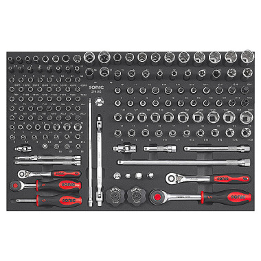 Sonic Combinatieset 1/4’’ & 3/8’’, 163 stuks SFS 216303