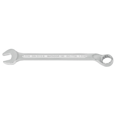 MATADOR Combination Spanners, DIN 3113 B 1.7/16 AF 0190 8020