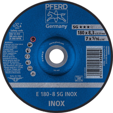 PFERD Slijpschijf E 180-8 SG INOX 62217832