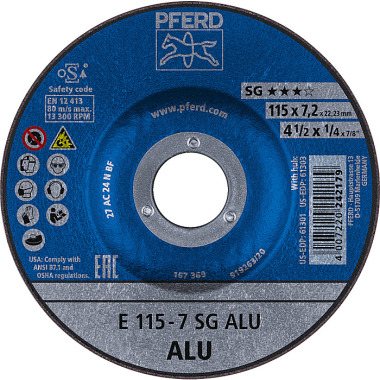 PFERD Slijpschijf E 115-7 SG ALU 62211622