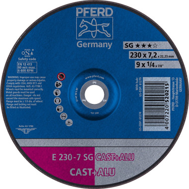 PFERD Slijpschijf E 230-7 SG CAST+ALU 62223681