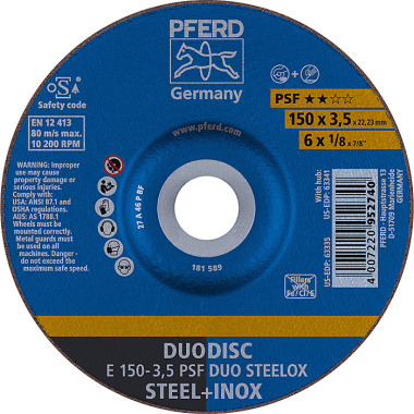 PFERD Slijpschijf E 150-3,5 PSF DUO STEELOX 62015420