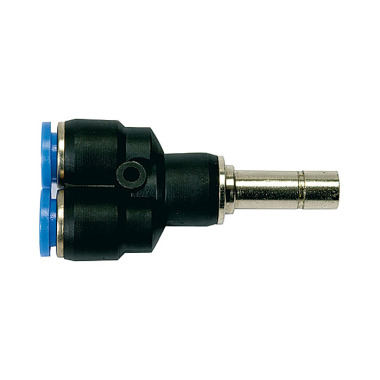 Riegler Y-connector, steeknippel “Blue Series”, mannelijk/mannelijk ø 4 109898