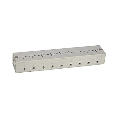 Riegler Serie grondplaat 9-voudig, M5 voor mini-magneetventielen 15 mm 106658