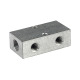 Riegler Verdeelstrip, stopcontacten aan beide zijden, 2 x 1/8, 2 + 2 x M5, aluminium 112544