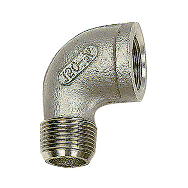 Riegler Elleboog 90°, vrouwelijk/mannelijk draad Rp 1, R 1, ES 1.4408 112683