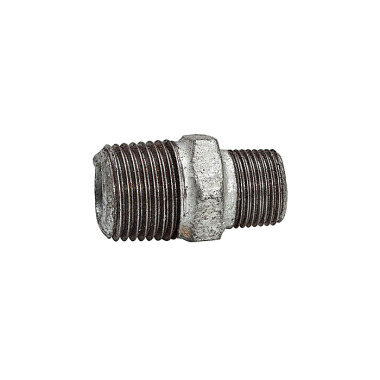 Riegler Dubbeldraadnippel 245 AG/AG R 1 1/2 R 1 1/4 gietijzer zwart 113098