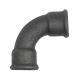 Riegler Elleboog2a 90°kort Rp 3/4 IT,Rp 3/4 IT zwart smeedbaar ijzeren fitting 133598