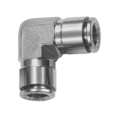 Riegler L-connector, voor slang buitendiameter Ø 8, roestvrij staal 1.4404 135264