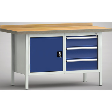 KLW Standaard werkbank - 1500 x 700 x 900 mm L x D x H, (ERGO versie) WS177E-1500M40-E1660