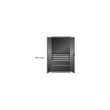 ThurMetall Zware kast (BxDxH) 1100x620x1950 mm KEY Lock Reseda groen RAL 6011 82.985.030