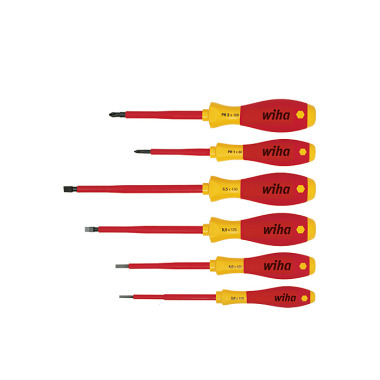 Wiha Schroevendraaierset SoftFinish electric sleufkop, Phillips 6-delig (00833)